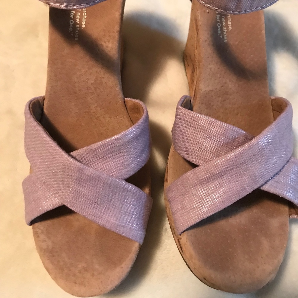 Toms Cork Wedge Heel